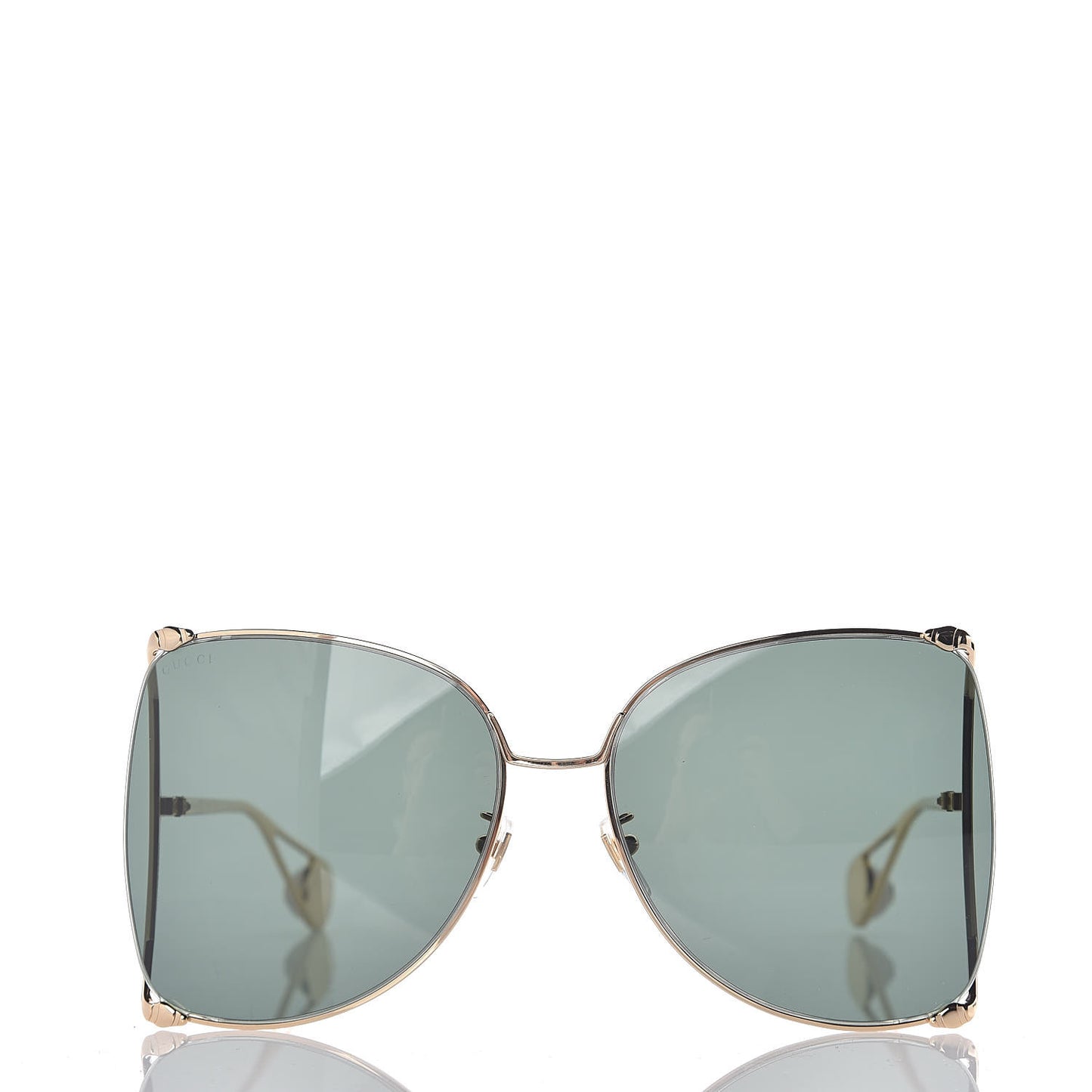 Oversized Round Sunglasses GG0252S Gold