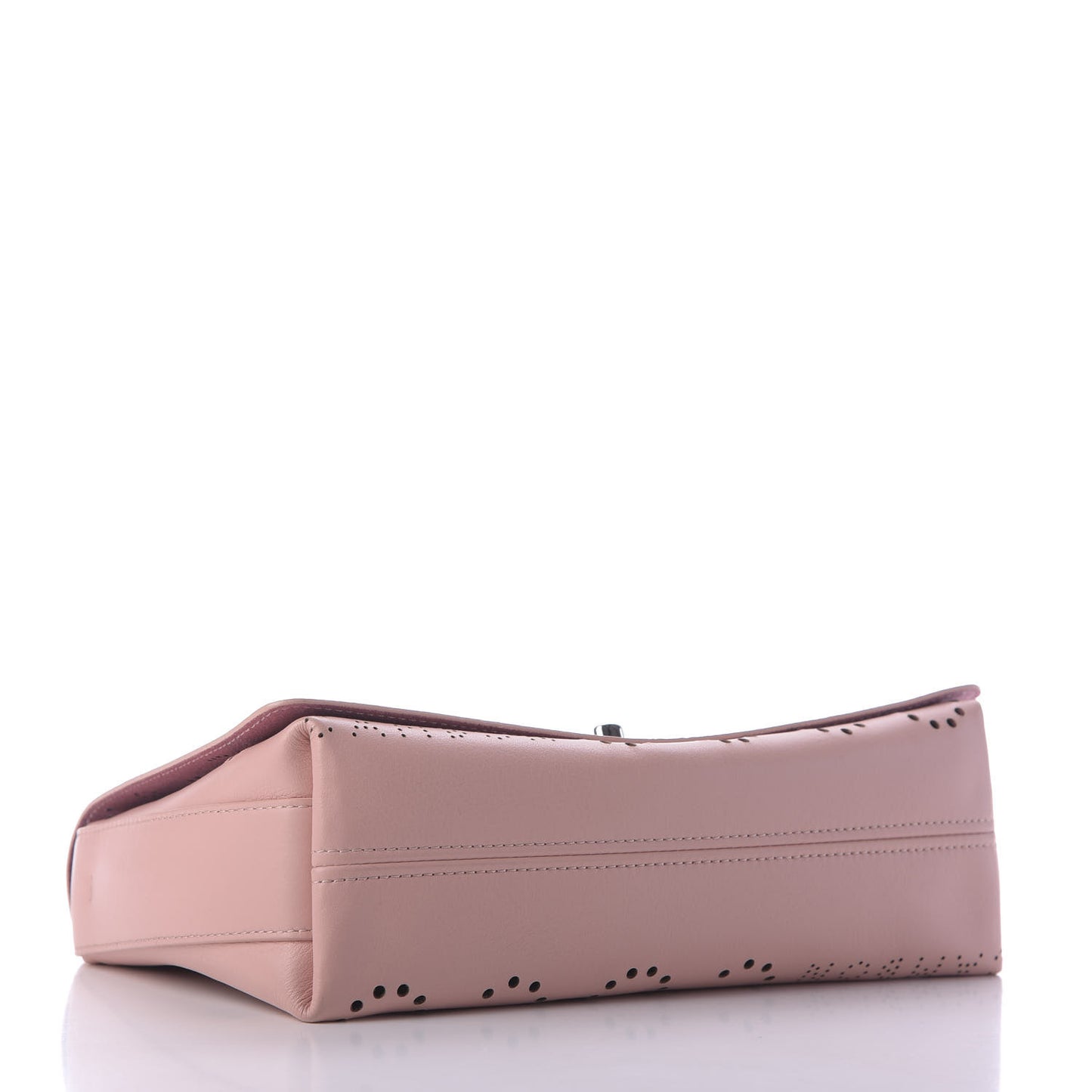 Calfskin Tweed Eyelet Flap Bag Pink