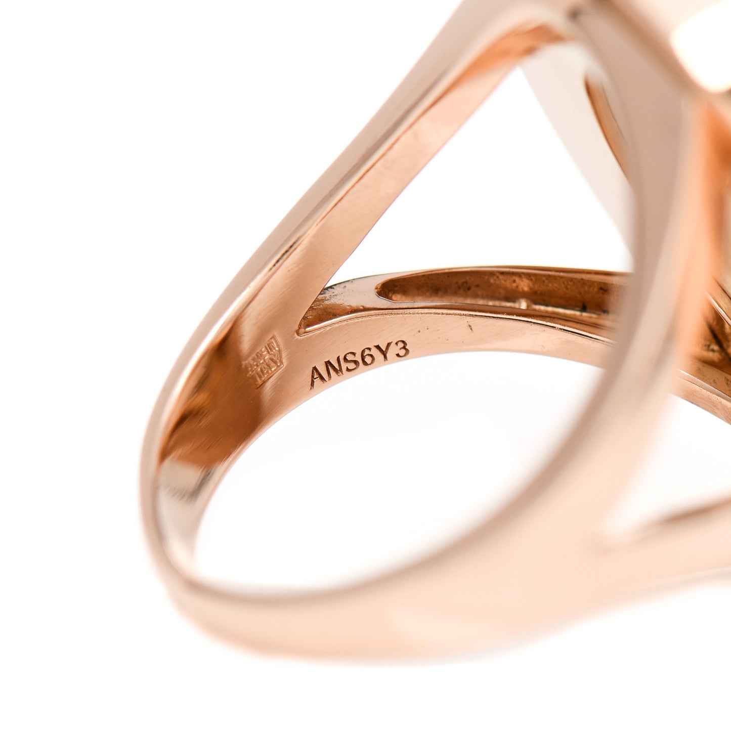 18K Rose Gold Mother of Pearl BVLGARI BVLGARI Ring 56 7.5