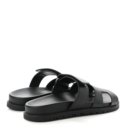 Hermes Calfskin Womens Chypre Sandals 36 Black 4 of 9