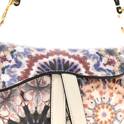 Christian Dior Calfskin Printed KaleiDiorscopic Mini Saddle Bag Latte Multicolor 8 of 11
