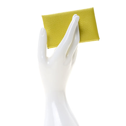 Hermes Chevre Mysore Calvi Card Case Lime 2 of 8