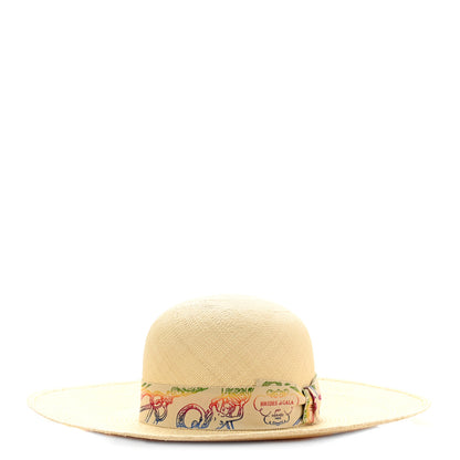 Hermes Straw Panama Brisa Brides De Gala Hat 58 Naturel Multicolore 1 of 9