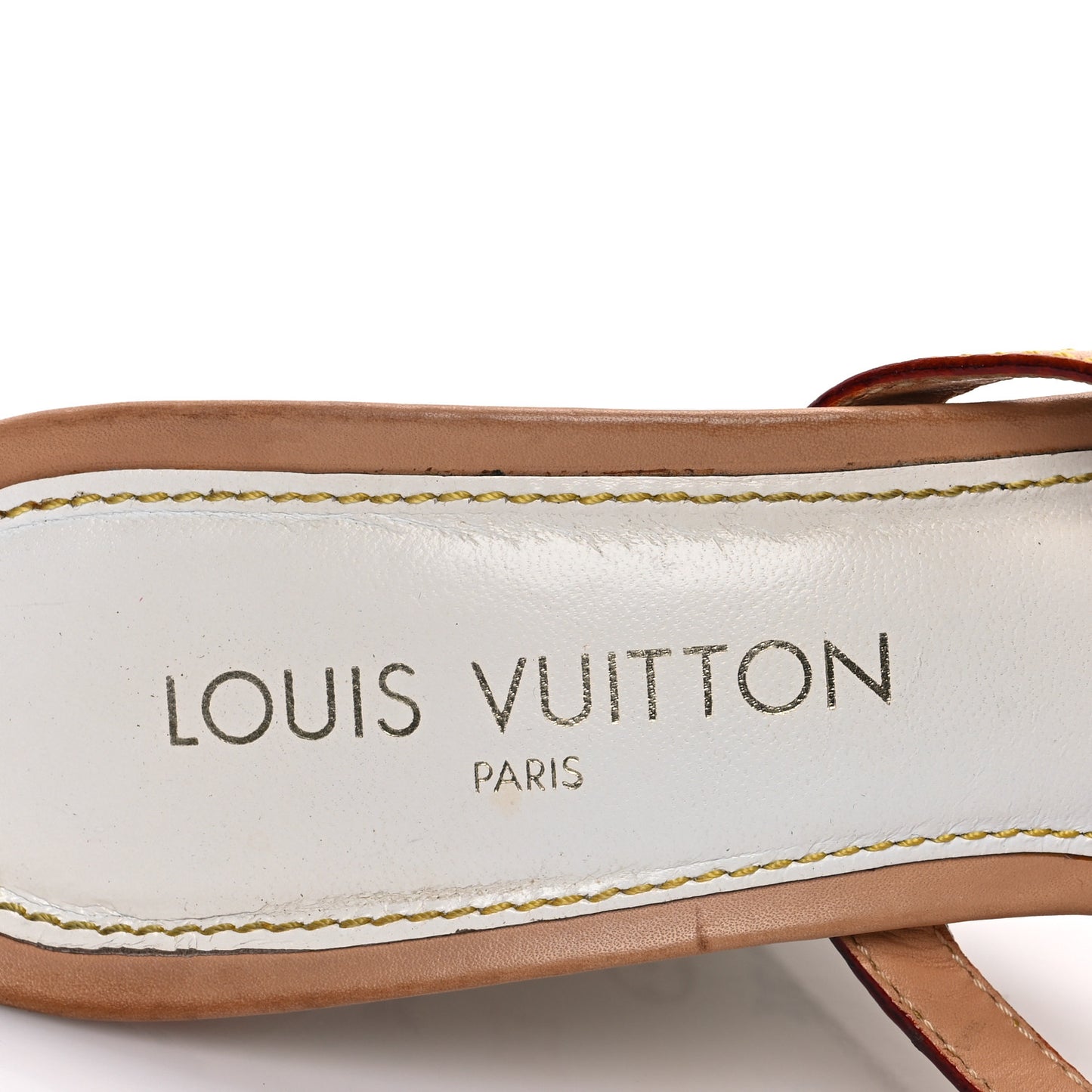 Monogram Multicolor Bow Wedge Sandals 40 White