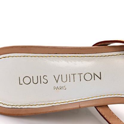 Louis Vuitton Monogram Multicolor Bow Wedge Sandals 40 White 7 of 11