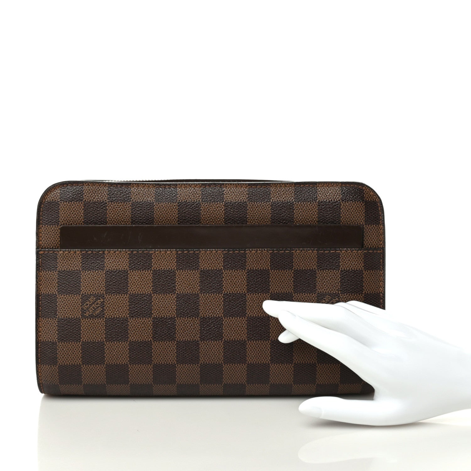 Louis Vuitton Damier Ebene Pochette Saint Louis Clutch 2 of 7