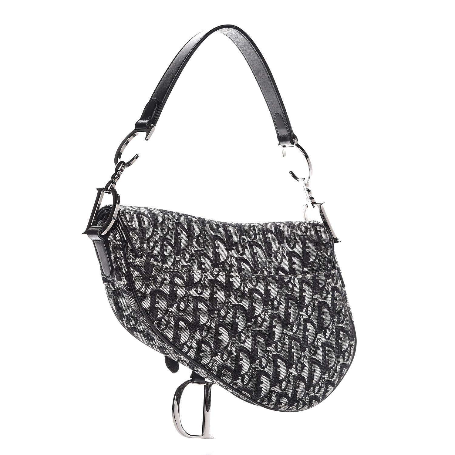 Christian Dior Monogram Saddle Bag Black 3 of 7