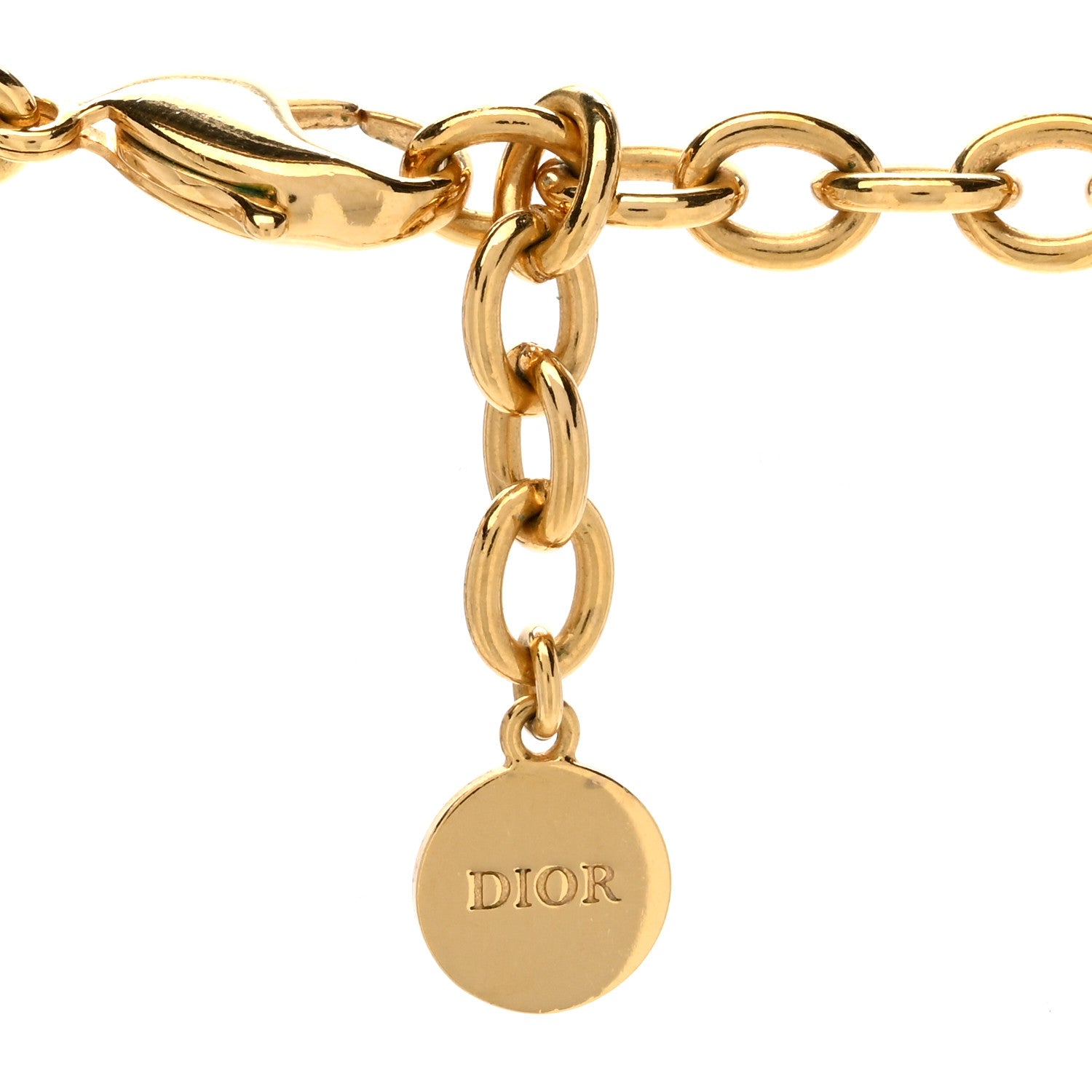 Christian Dior Metal Danseuse Etoile Chain Choker Necklace Gold 4 of 4
