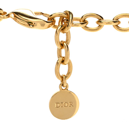Christian Dior Metal Danseuse Etoile Chain Choker Necklace Gold 4 of 4
