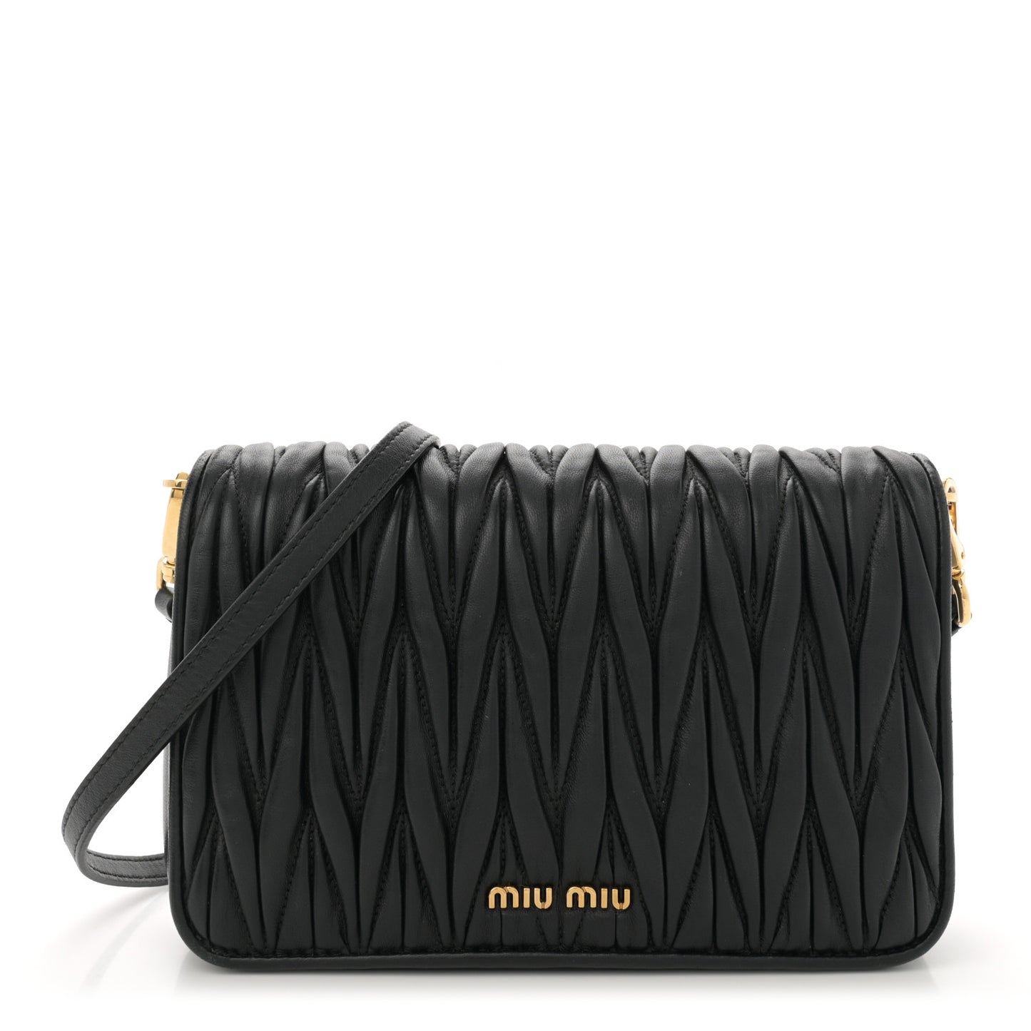 Nappa Matelasse Crossbody Black