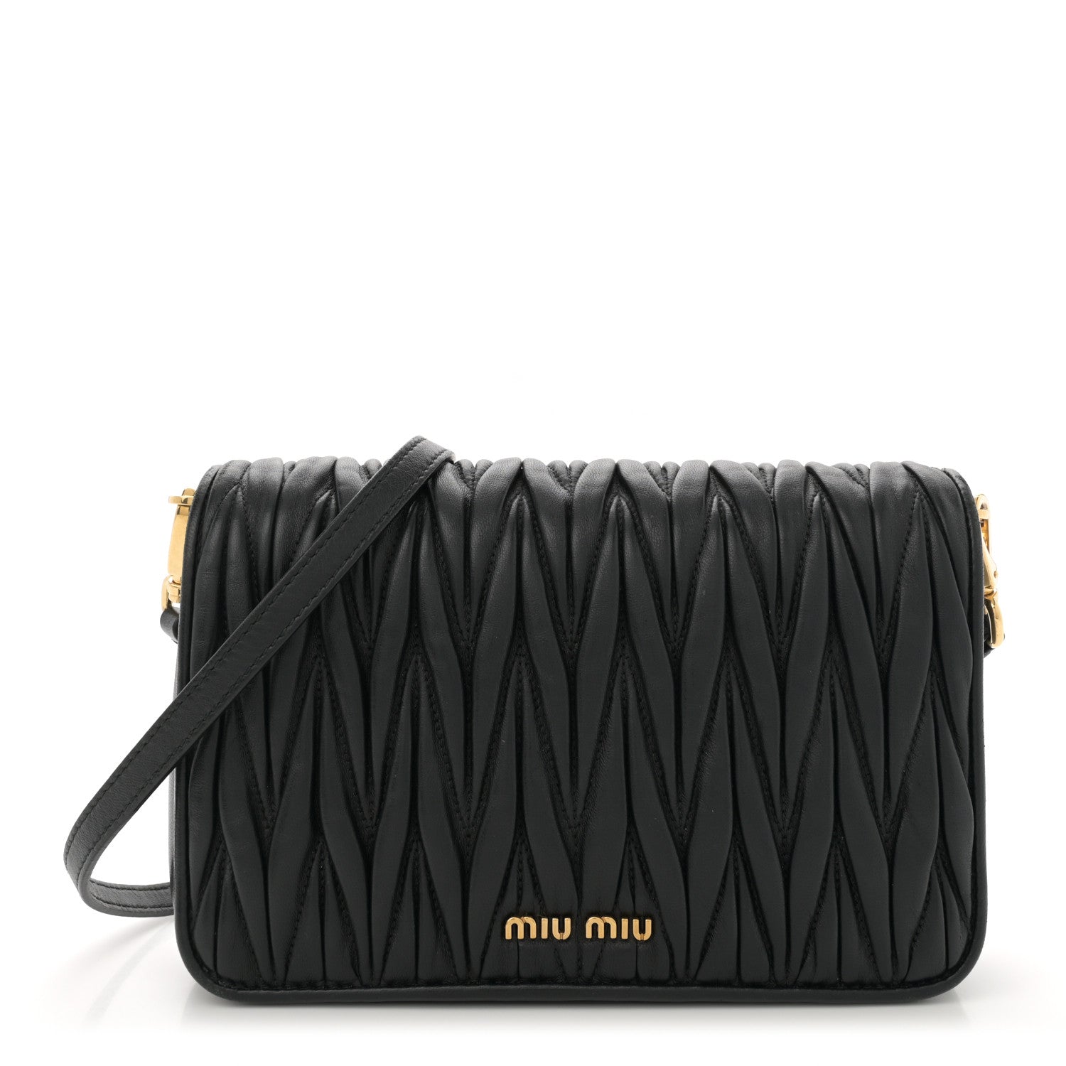 Miu Miu Nappa Matelasse Crossbody Black 1 of 11
