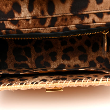 Dolce & Gabbana Wicker Calfskin Crossbody Bag Black 5 of 9