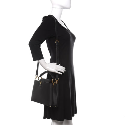 Louis Vuitton Taurillon Capucines BB Black 2 of 11