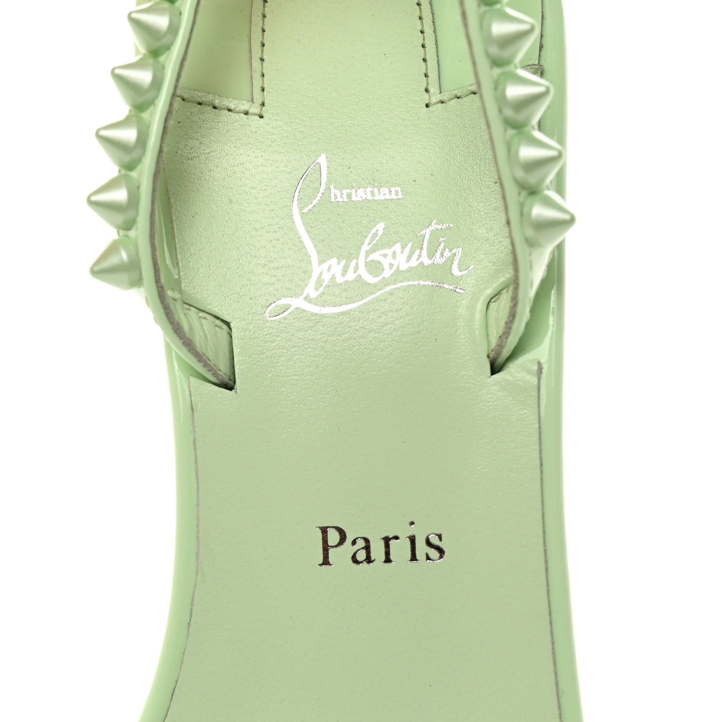 Patent Calfskin So Me Spike 85 Wedge Sandals 39 Studio Green