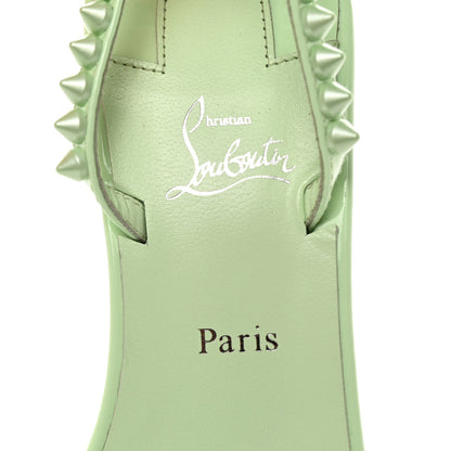 Christian Louboutin Patent Calfskin So Me Spike 85 Wedge Sandals 39 Studio Green 8 of 17