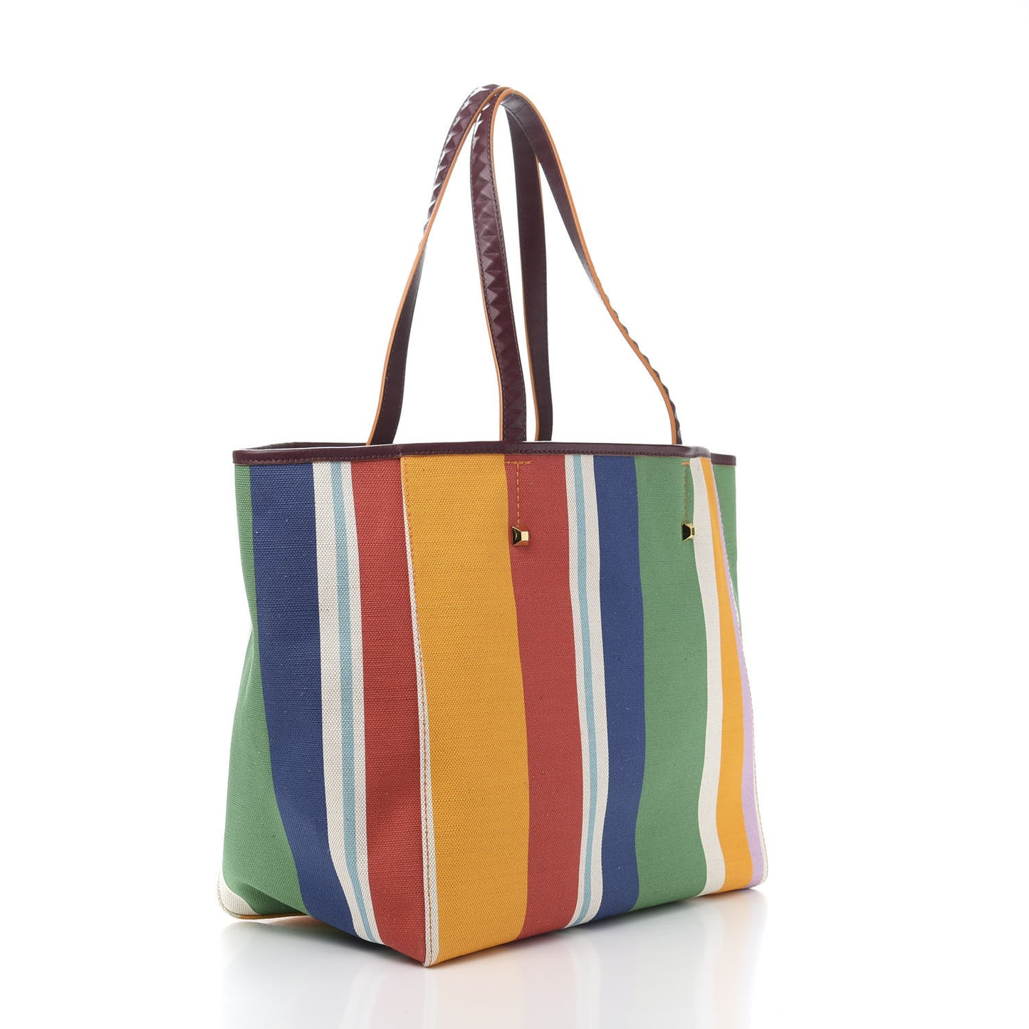 Canvas Medium Shopper Tote Rainbow