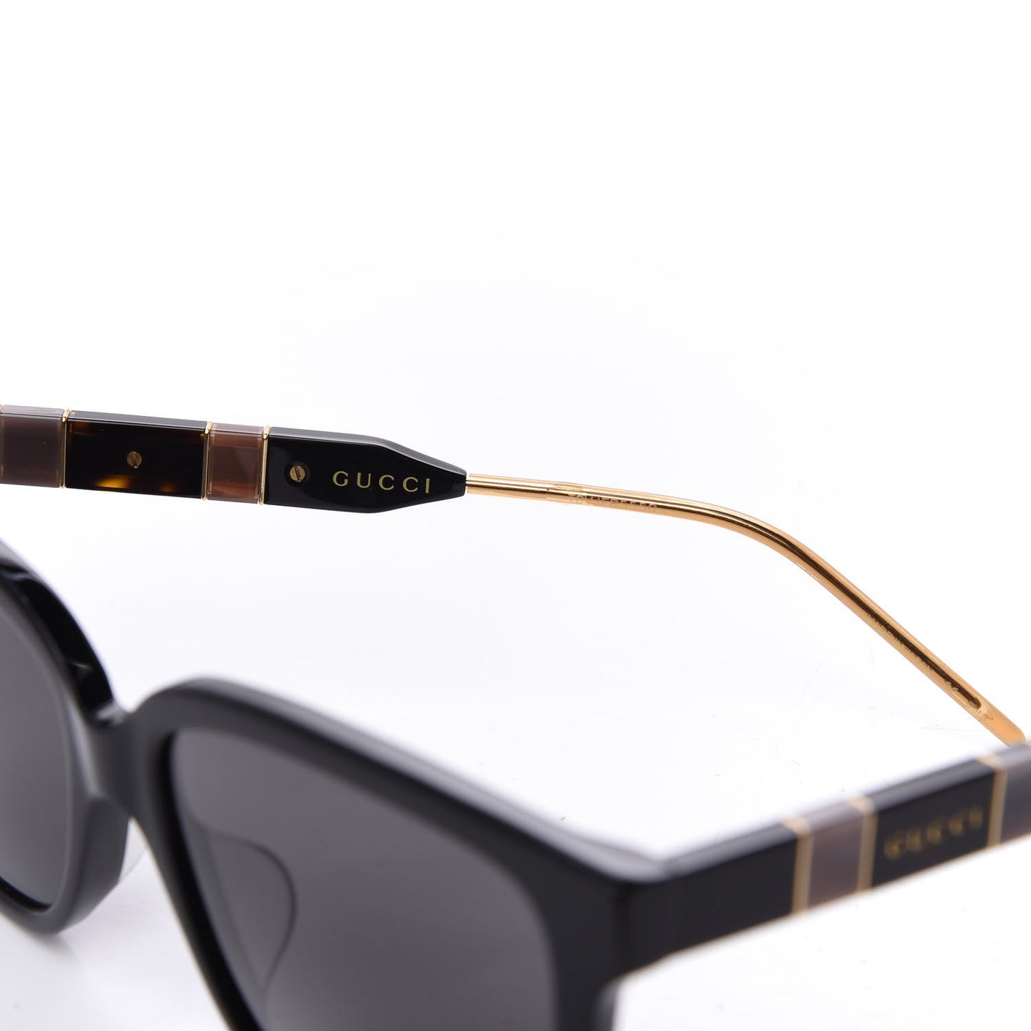 Acetate Square Sunglasses GG0599SA Black Tortoiseshell Pearlescent