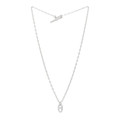 Hermes 18K White Gold Diamond New Farandole Pendant Necklace 3 of 5