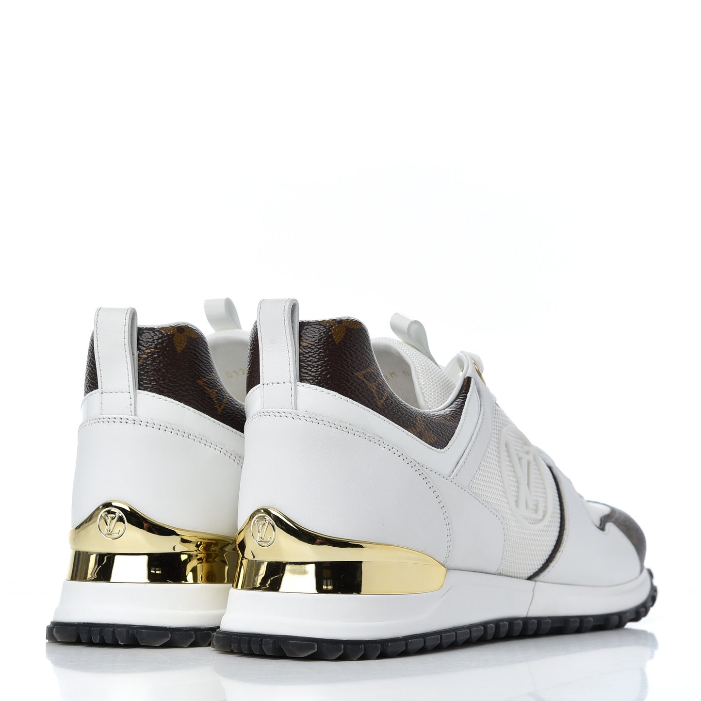 Calfskin Monogram Run Away Sneakers 39 White