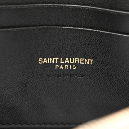 Saint Laurent Grain De Poudre Matelasse Monogram Mini Lou Camera Bag Dark Beige 6 of 10