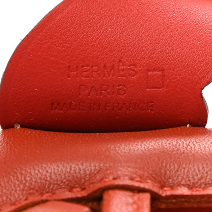 Hermes Milo Lambskin Matte Alligator Touch Grigri Rodeo Pegase Horse Bag Charm PM Capucine Gold 3 of 4