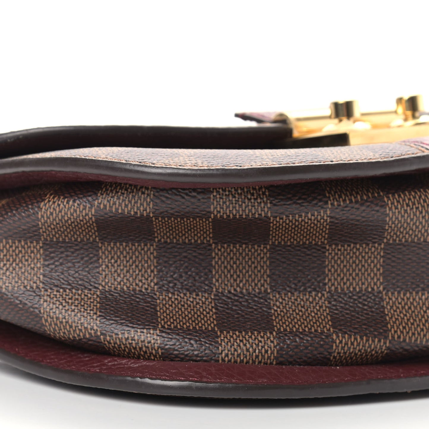 Damier Ebene Cuir Taurillon Wight Bordeaux