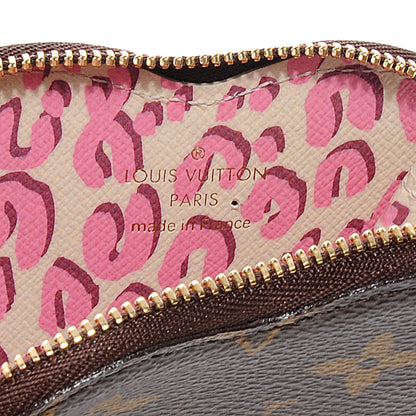 Louis Vuitton Monogram Leopard Coeur Heart Coin Purse Blanc Corail 6 of 8