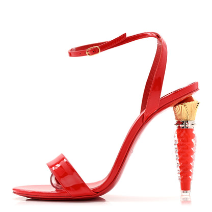 Christian Louboutin Patent Glossy Lipgloss Queen 100 Sandals 40 Ole 1 of 9