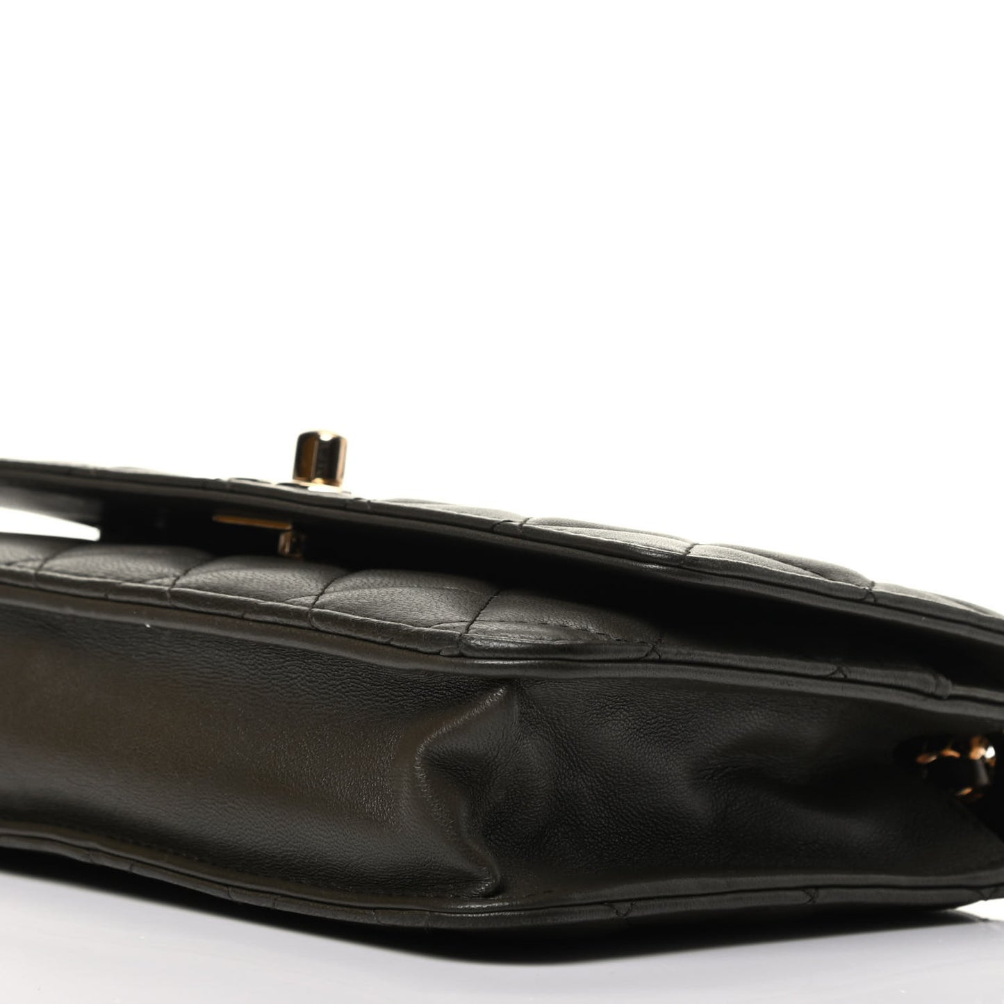 Lambskin Quilted Trendy CC Wallet On Chain WOC Grey