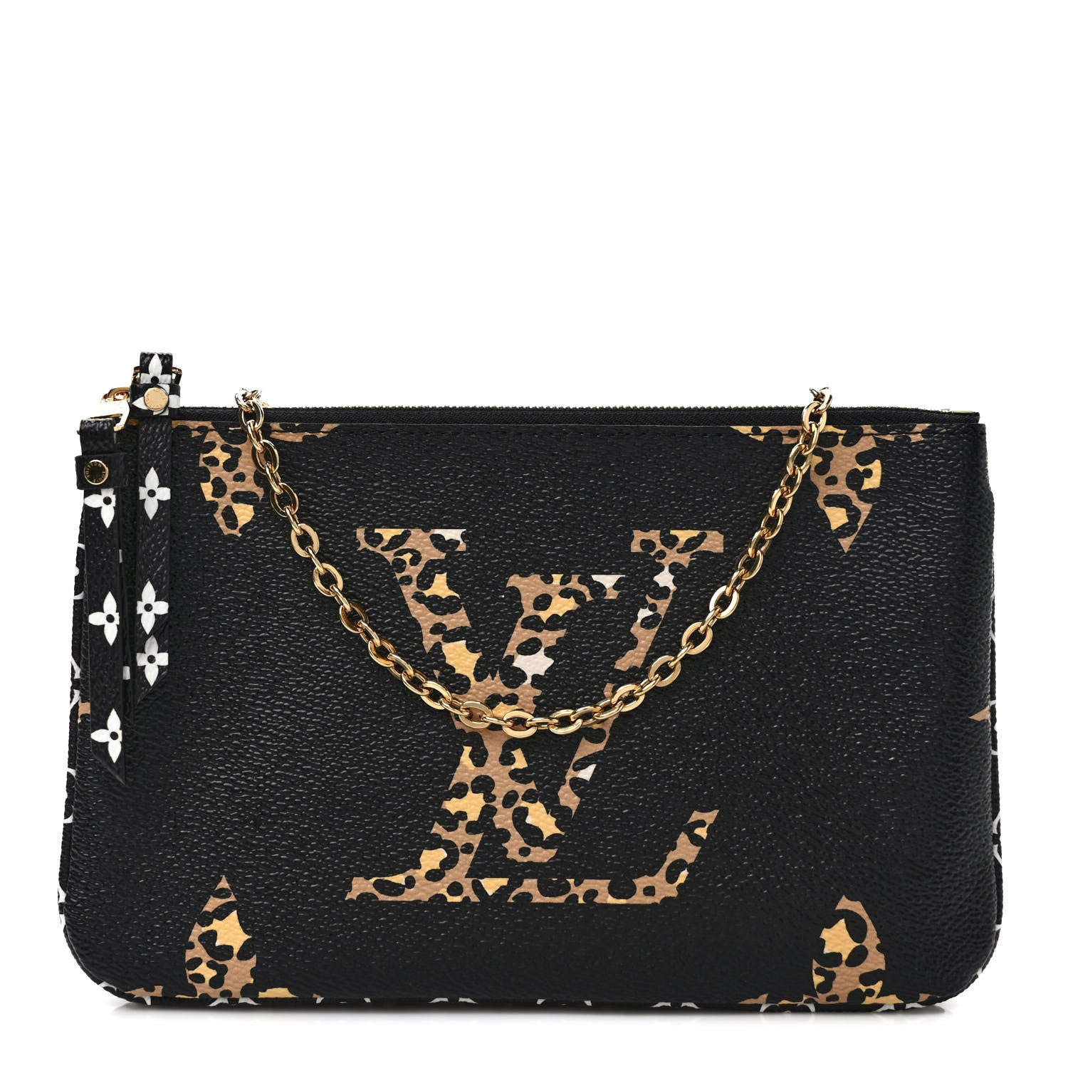 Louis Vuitton Monogram Giant Jungle Pochette Double Zip Black 1 of 8