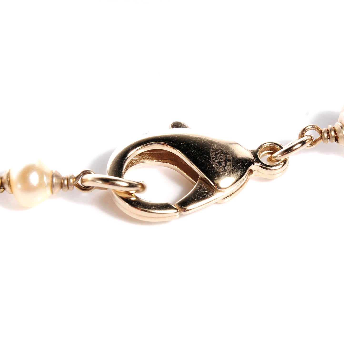 Swarovski Crystal CC Feather Pearl Necklace