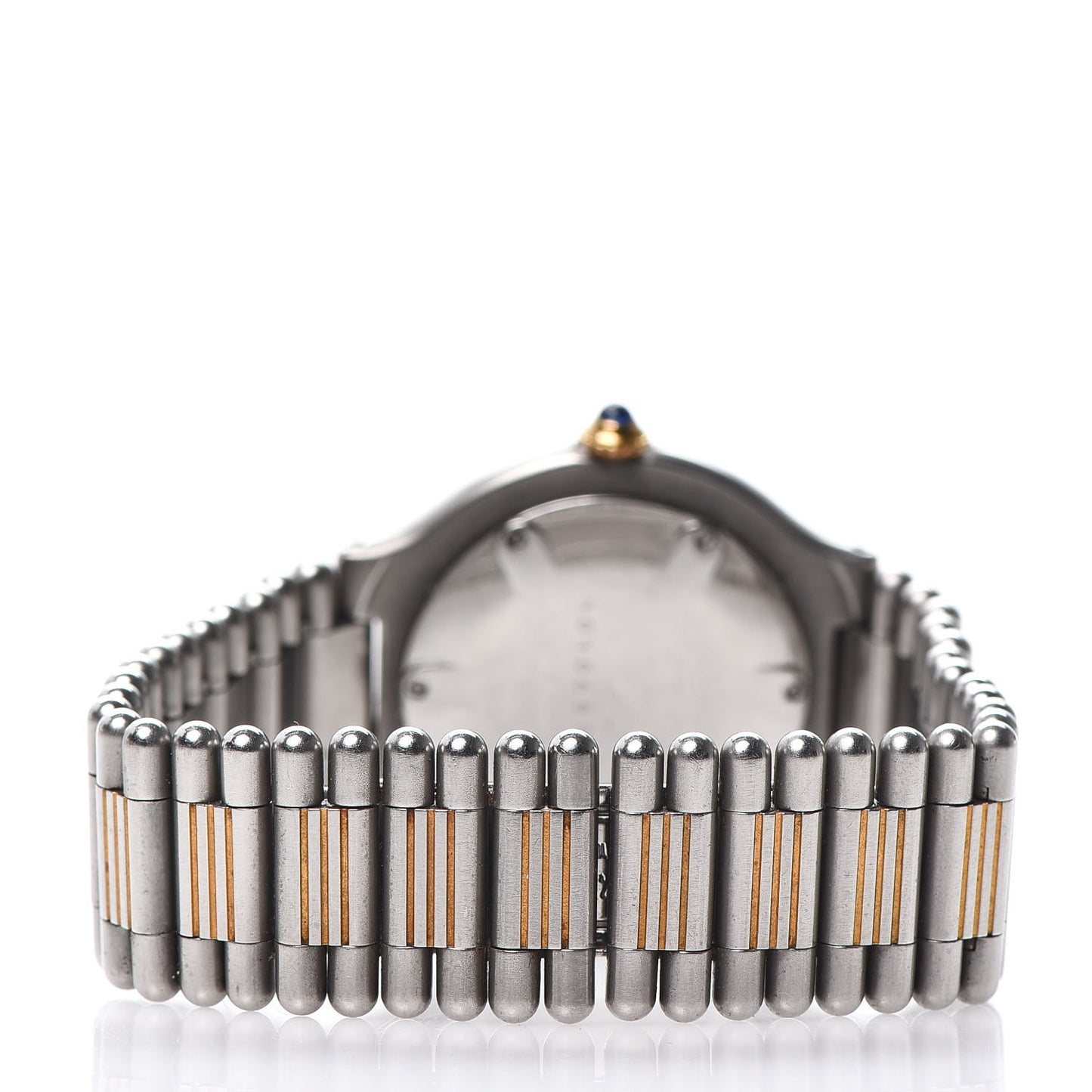 Stainless Steel 18K Yellow Gold 31mm Must De 21 Bullet Link Quartz Watch