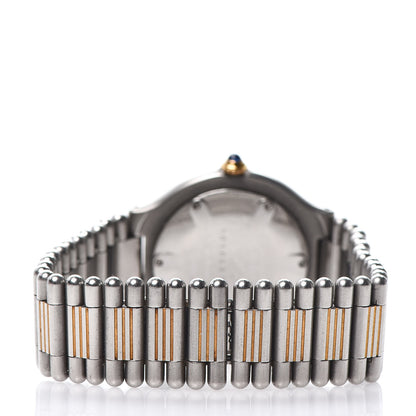 Cartier Stainless Steel 18K Yellow Gold 31mm Must De 21 Bullet Link Quartz Watch 4 of 6