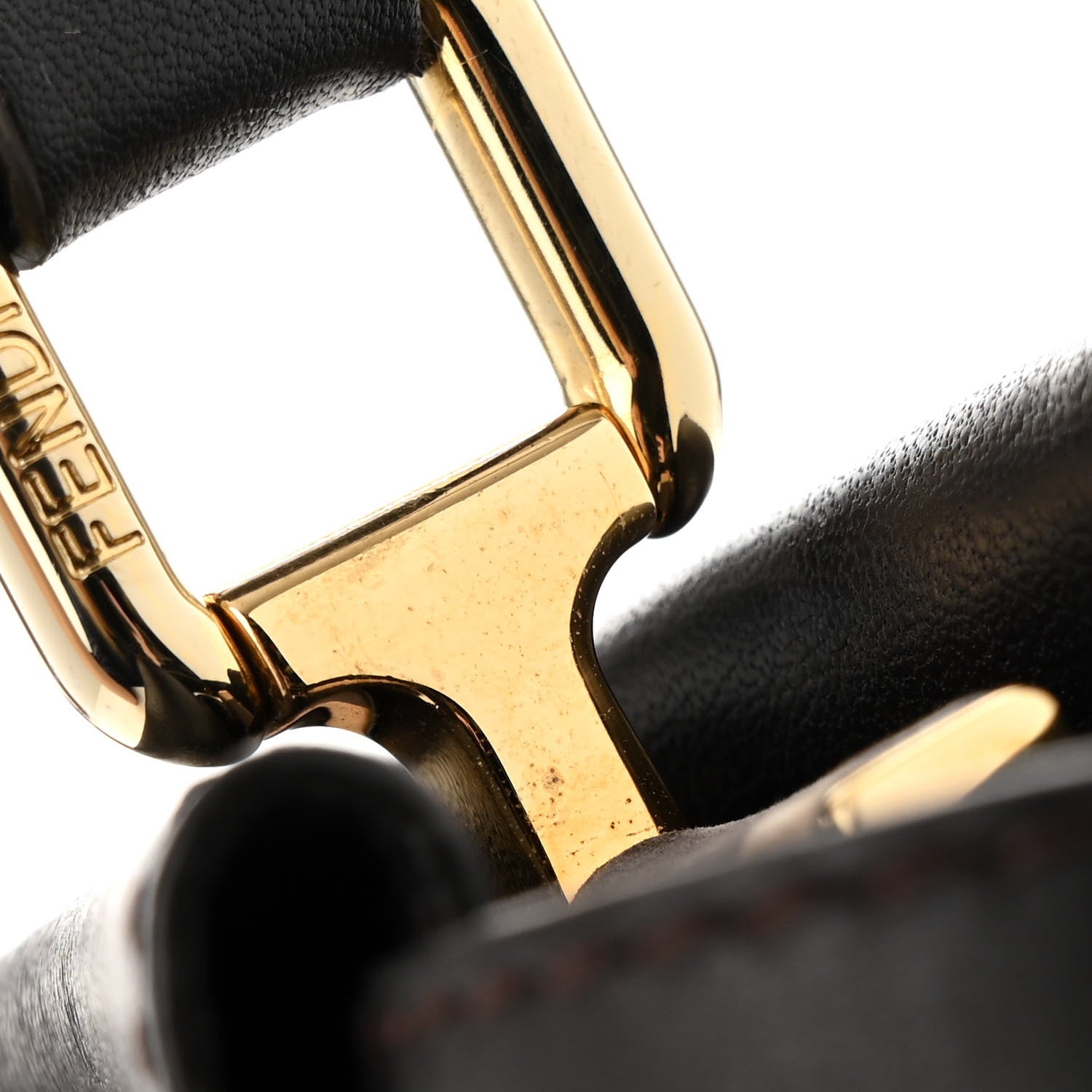 Fendi Vitello Seta Nabuk Pequin Mini Peekaboo Iconic Satchel Ebano Tobacco Moro 13 of 14
