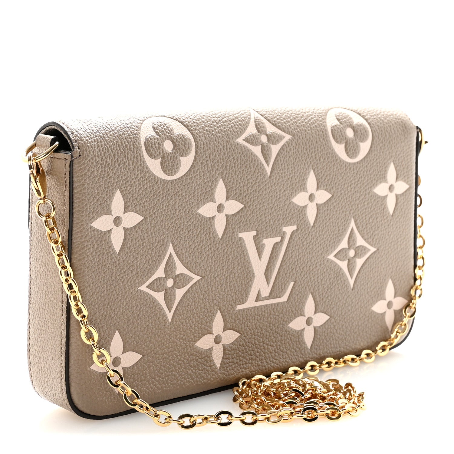 Louis Vuitton Empreinte Monogram Giant Felicie Pochette Tourterelle Creme 4 of 10