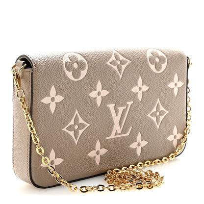 Louis Vuitton Empreinte Monogram Giant Felicie Pochette Tourterelle Creme 4 of 10
