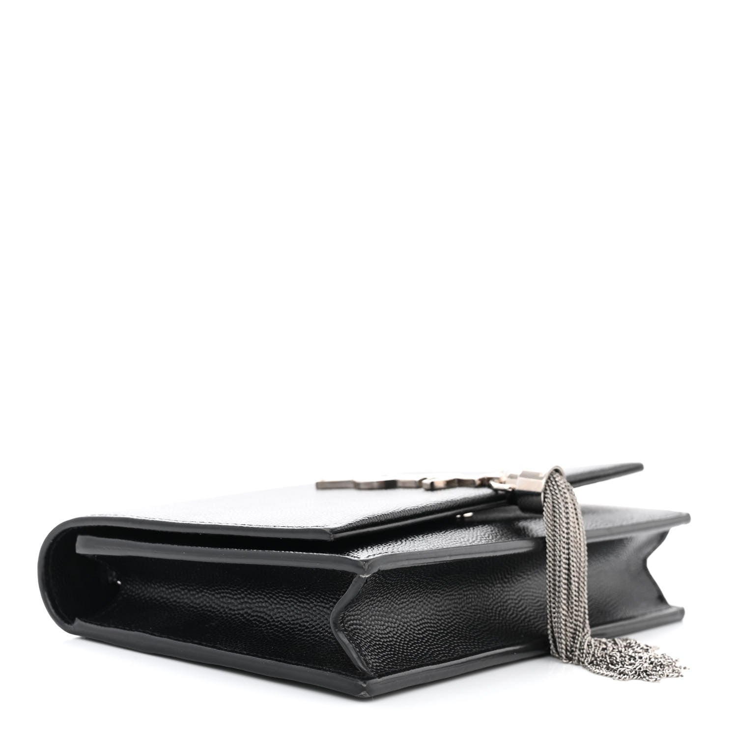 Saint Laurent Grain De Poudre Classic Monogram Kate Tassel Chain Wallet Black 4 of 14