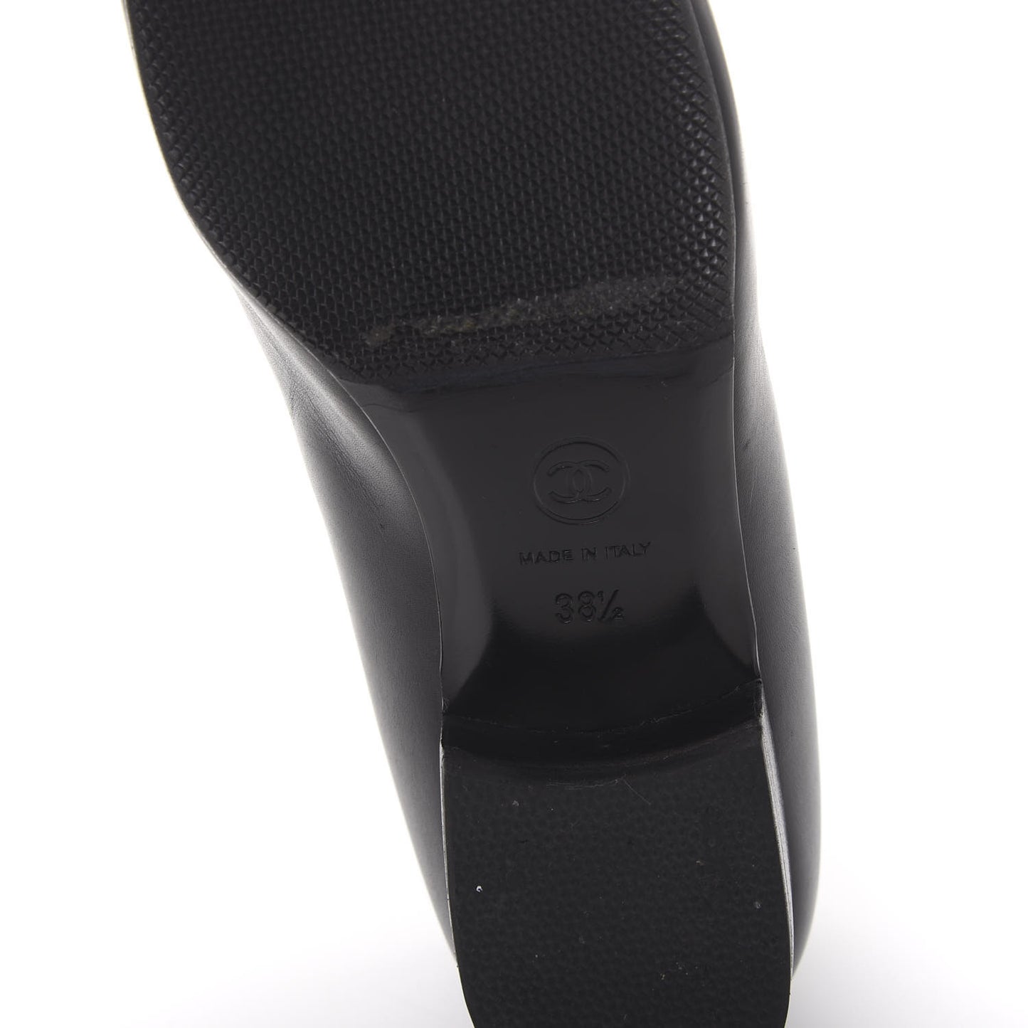 Calfskin CC Mocassin Loafers 38.5 Black