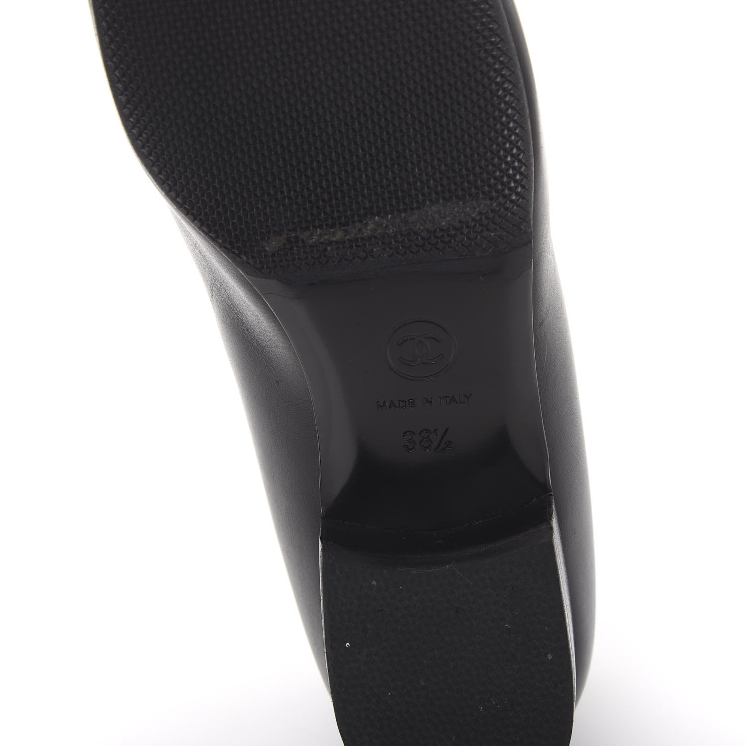 Chanel Calfskin CC Mocassin Loafers 38.5 Black 6 of 9