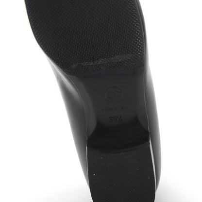 Chanel Calfskin CC Mocassin Loafers 38.5 Black 6 of 9