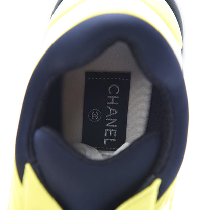 Chanel Lycra Fabric CC Sneakers 42 Yellow 6 of 7