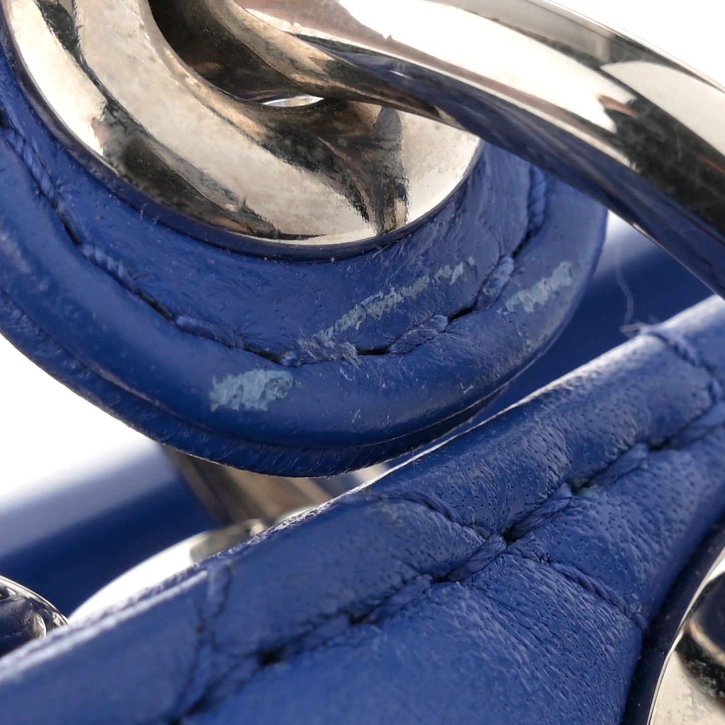 Lambskin Cannage Medium Lady Dior Blue Persan