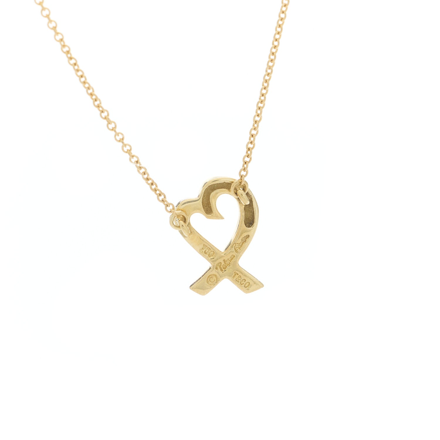 Tiffany 18K Yellow Gold Small Paloma Picasso Loving Heart Pendant Necklace 6 of 6