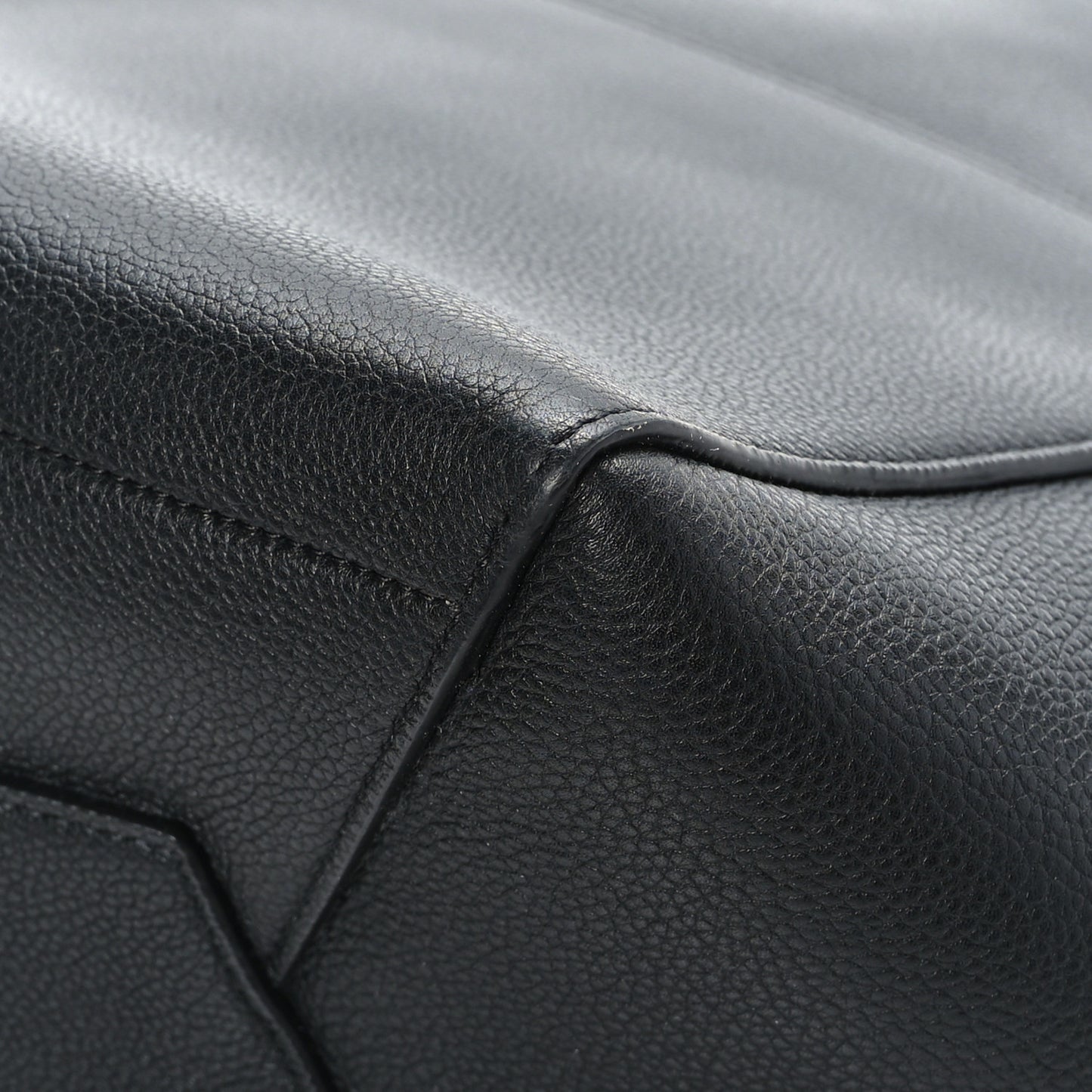 Soft Grained Calfskin Sangle Bucket Bag Black