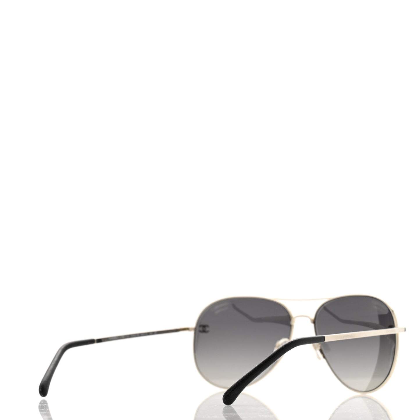 Metal Polarized CC Aviator Sunglasses 4189-T-Q Silver