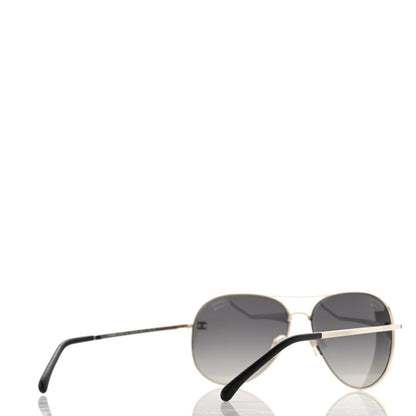 Chanel Metal Polarized CC Aviator Sunglasses 4189-T-Q Silver 4 of 8