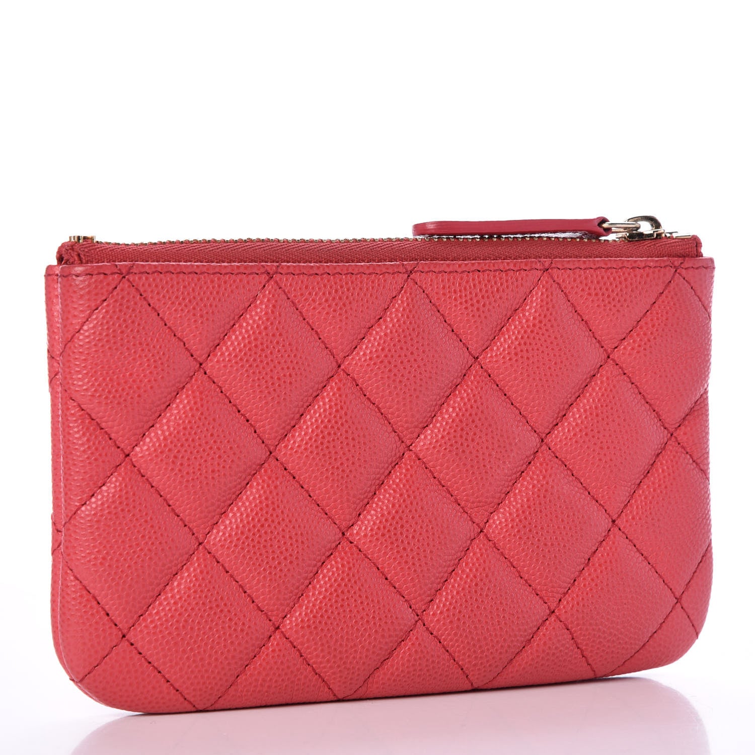Chanel Caviar Quilted Small Cosmetic Case Dark Pink 2 of 10