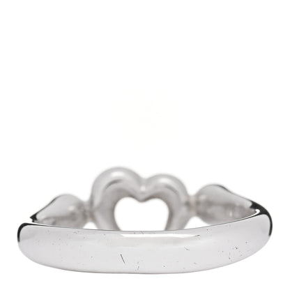 Tiffany Sterling Silver Diamond Elsa Peretti Open Heart Ring 57 8 3 of 5