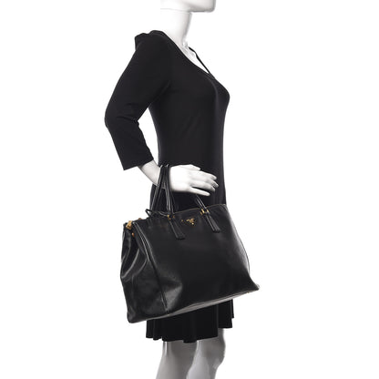 Prada Saffiano Large Galleria Double Zip Tote Black 2 of 9