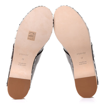 Hermes Calfskin Calya Mules 39 Cafe 6 of 9